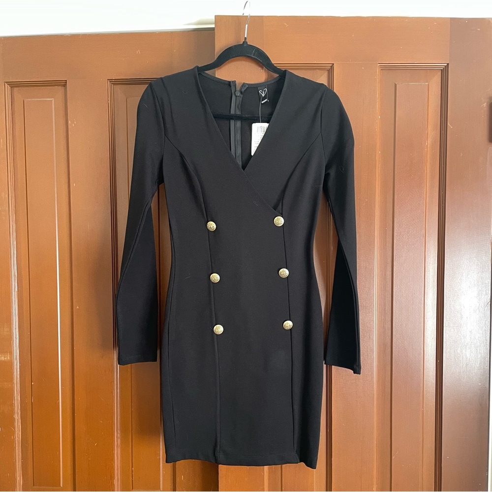 Windsor Long Sleeve Black Dress